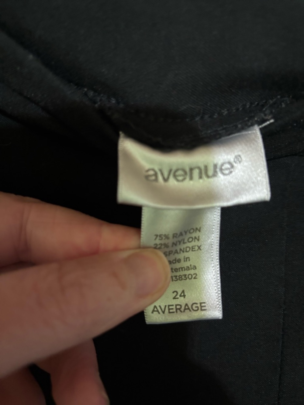 Avenue Black Straight Leg Pants - Picture 2 of 3